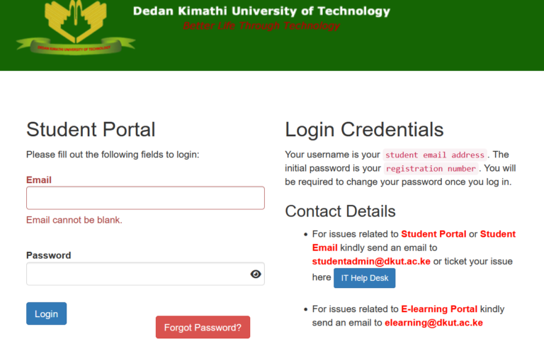 Dedan Kimathi University Student Portal: A Complete Guide