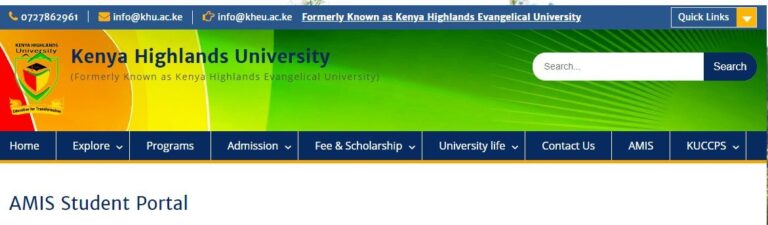 Kenya Highlands University Students Portal: A Complete Guide for Students